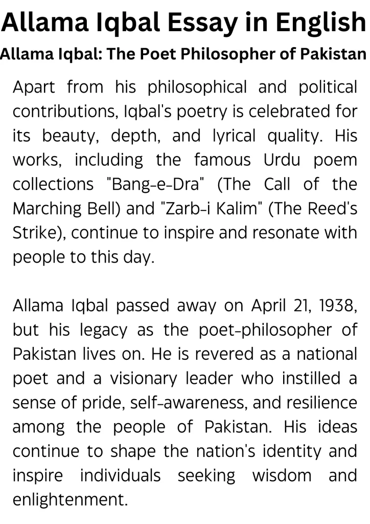 Essay on Allama Iqbal English page 3
