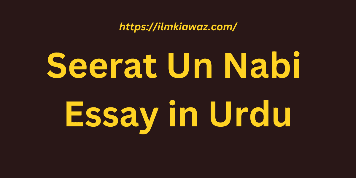 essay on seerat un nabi in urdu for all classes